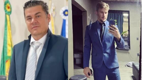 Vereador Claudiomar Braun (à esquerda) foi cassado por ofender verbalmente o "colega" Leandro Budke (MDB)