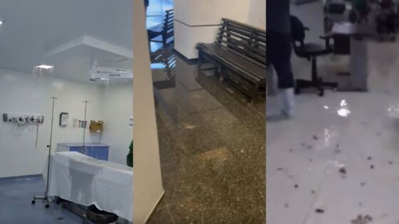 Chuva causou estragos na Sana casa e alagou Hospital Júlio Müller