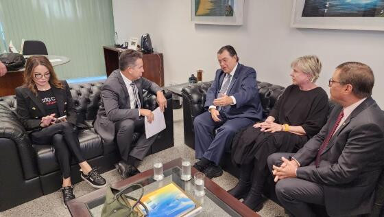Mauro esteve em Brasília nesta quarta-feira (01.11) para se reunir com o relator da reforma, o senador Eduardo Braga.