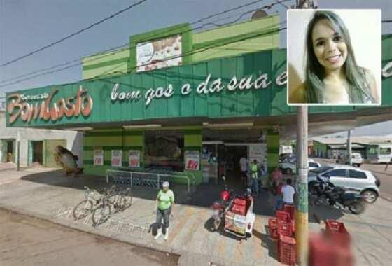 A vítima fazia compras quando foi atingida.