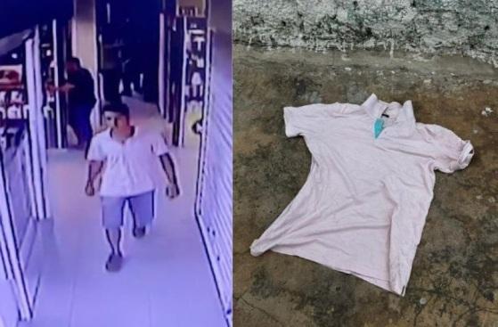 Bandido estava com camisa polo branca