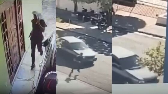 Circuito externo capturou momento em que comparsa é morto pelo militar