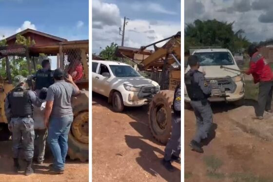 Fazendeiro foi preso e maquinário foi levado pela Sema