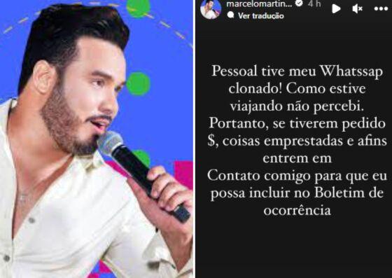 O cantor já está tomando todas as medidas cabíveis e denunciou o crime.