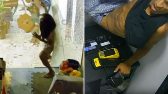 O criminoso rastejou por uma pequena janela para acessar o cômodo onde fica o caixa do estabelecimento