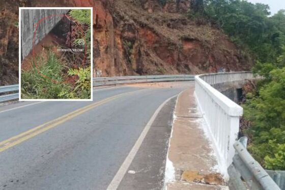 Imagens mostram colapso da estrutura da pista no Portão do Inferno