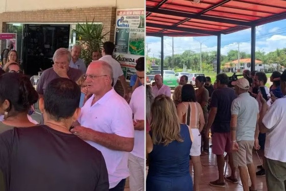 Protesto reuniu políticos, empresários, guias turísticos e moradores