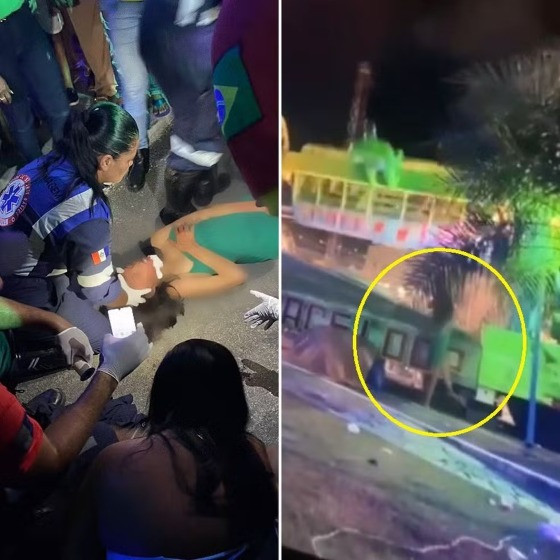 Mulher foi lançada de brinquedo e ficou desacordada