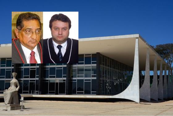 Desembargador José Ferreira Leite e juiz Marcelo Souza de Barros