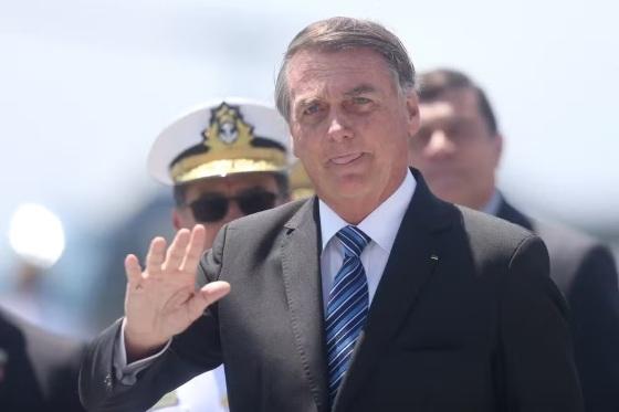 Foto de arquivo de 09/12/2022 do então presidente Jair Bolsonaro em cerimônia de declaração de Guarda Marinha, na Escola Naval no Rio de Janeiro