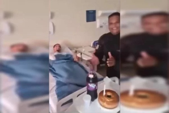 O homem está internado sob custódia após ser baleado durante uma operação.