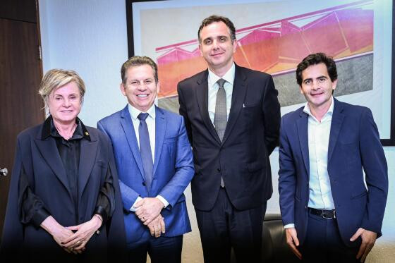 O governador Mauro Mendes esteve reunido com o presidente do Senado, Rodrigo Pacheco, em Brasília 