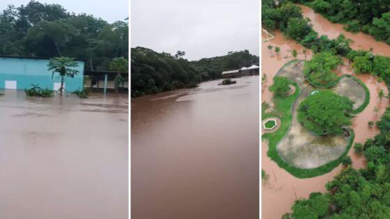 Vídeos enviados por moradores à mídia local mostram como ficaram algumas regiões das cidades