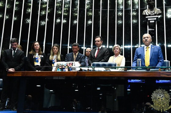 Regivaldo foi recebido no plenário do Senado Federal.