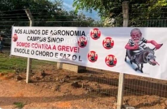 protesto contra greve da ufmt em sinop