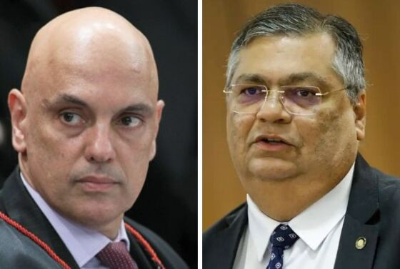 Ministros Alexandre de Moraes e Flávio Dino, do Supremo Tribunal Federal.