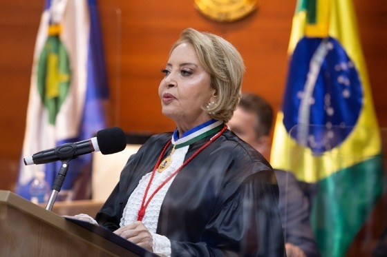 A presidente do Tribunal de Justiça de Mato Grosso, desembargadora Clarice Claudino da Silva
