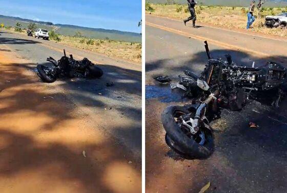 Acidente foi registrado na manhã deste domingo, na zona rural de Chapada dos Guimarães.