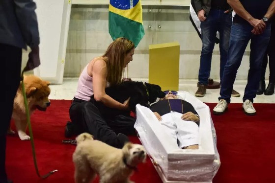 Ex-esposa Andreia e cachorros se despedem de Nahim