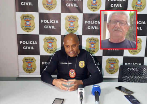 O delegado Nilson Farias explicou as motivações do crime, em entrevista coletiva