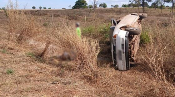 O idoso perdeu o controle e caiu em uma ribanceira