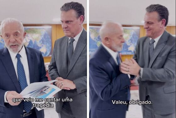 Presidente e ministro fizeram vídeo sobre o fogo no Shopping Popular.