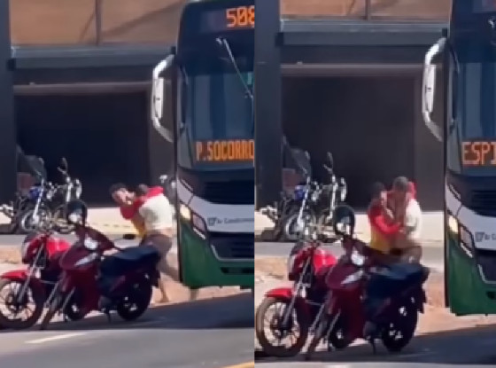 A confusão teria começado após um acidente de trânsito. 