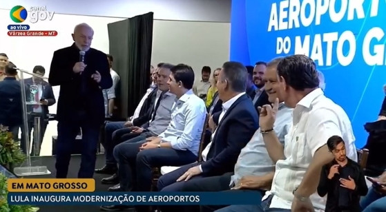 Presidente Luiz Inácio Lula da Silva (PT) em passagem por Várzea Grande.