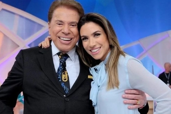 Patricia e Silvio  no programa Silvio Santos 