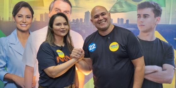 Coronel Vânia é a candidata a vice na chapa de Abilio Brunini.