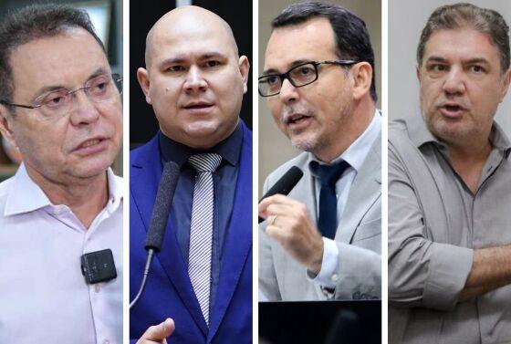 Candidatos a prefeito de Cuiabá: Eduardo Botelho, Abilio Brunini, Lúdio Cabral e Domingos Kennedy.