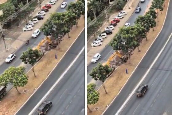 Obras avançam em direção ao centro da cidade.