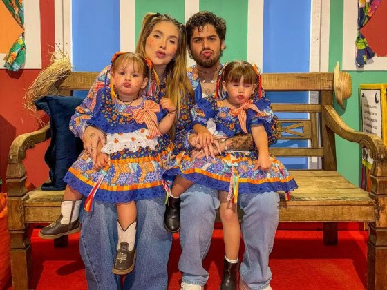 Virginia, Maria Flor, Maria Alice e Zé Felipe