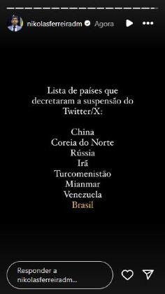 Print de postagem do deputado federal Nikolas Ferreira (PL-MG).