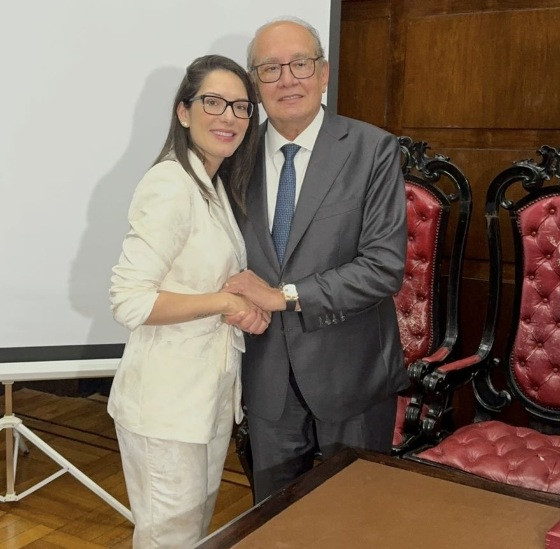 Janaina e Gilmar na Universidade de Buenos Aires