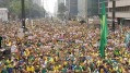 Manifestantes fazem ato contra Moraes 