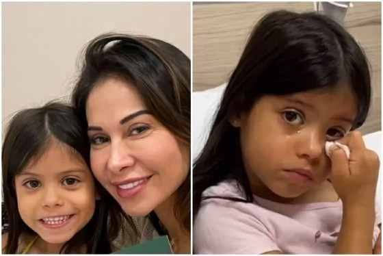  Maíra Cardi e sua filha Sophia.