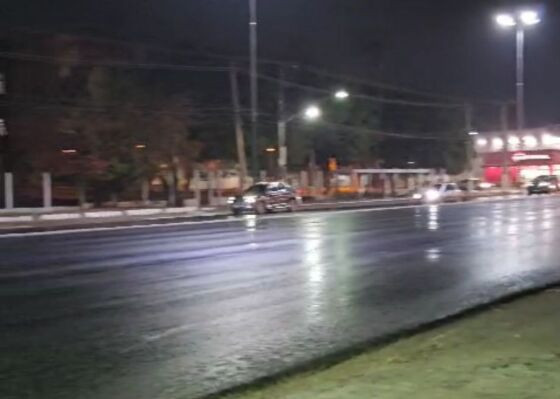 Chuva foi registrada em alguns pontos da cidade, entre eles partes da Avenida Fernando Correa.