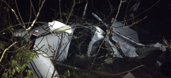 Avião caiu em região de mata do Pascoal Ramos 