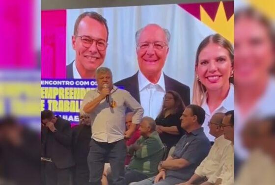 Stopa esteve em evento de apoio ao candidato Lúdio Cabral.