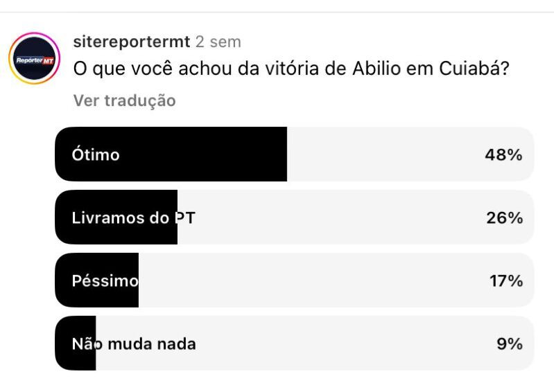 Enquete no Insta