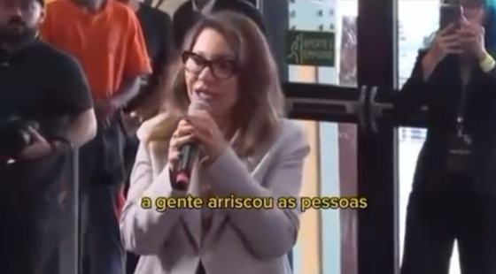 Janja discursa em evento  no G20 e dá bafão