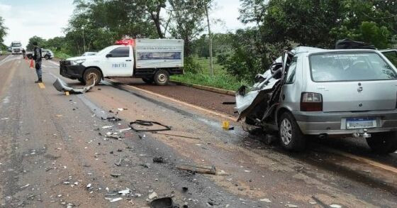 Motorista do Uno entrou na contramão e bateu de frente com a S10