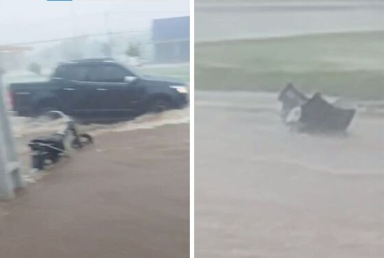 Chuva inundou parte da rodovia Mário Andreazza.