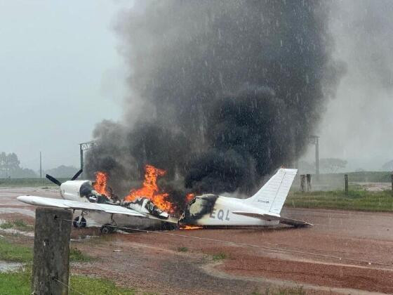 O acidente aéreo aconteceu na tarde desta segunda-feira (16).