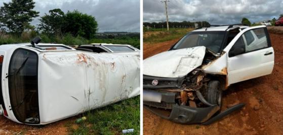 O acidente aconteceu em Campo Verde, na manhã desta segunda-feira (06)