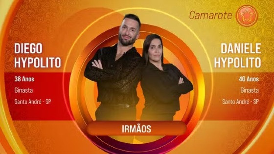 Diego e Daniele Hypolito, participantes do 'BBB 25'