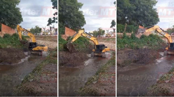 O flagra foi feito pelo RepórterMT durante uma reportagem realizada com moradores do bairro São Mateus.