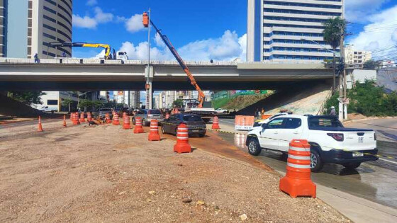 A Sinfra corrigiu problemas estruturais na cabeceira do viaduto 