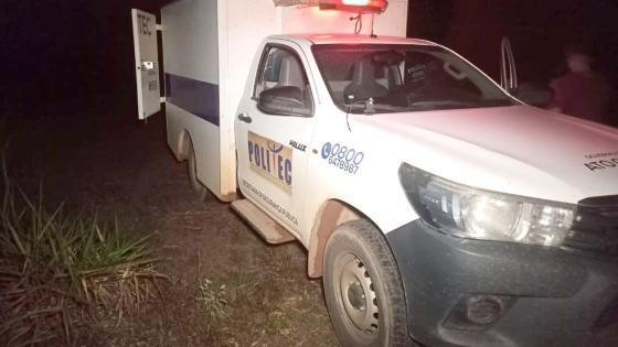 A equipe da Polícia Civil foi acionada e realizou o isolamento do local para realização dos trabalhos da Politec